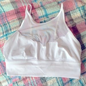 Lululemon White Wom 8 Mesh High Neck Sports Bra